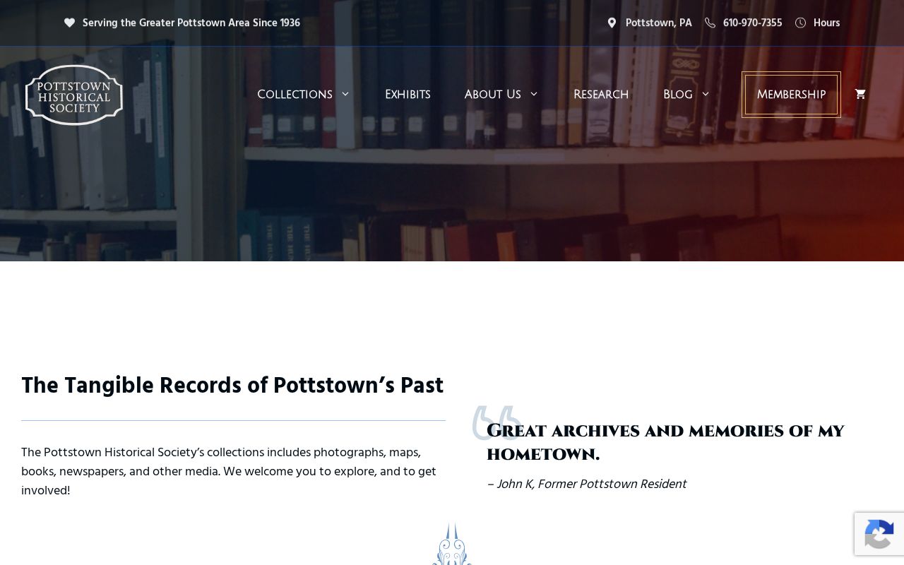 Pottstown previous residents household research at the Pottstown Historical Society collections