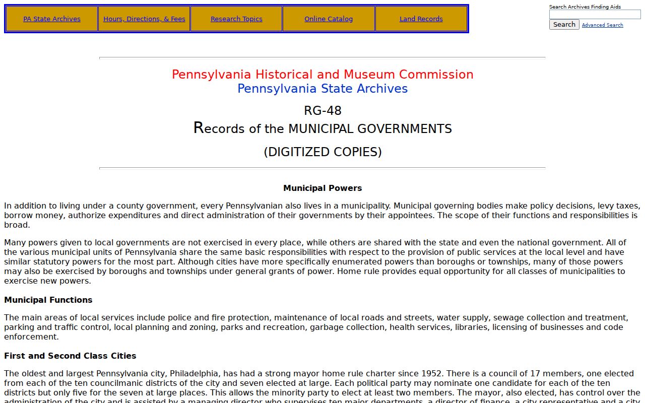 Pottstown previous residents history context in the PHMC Borough Council Minutes guide